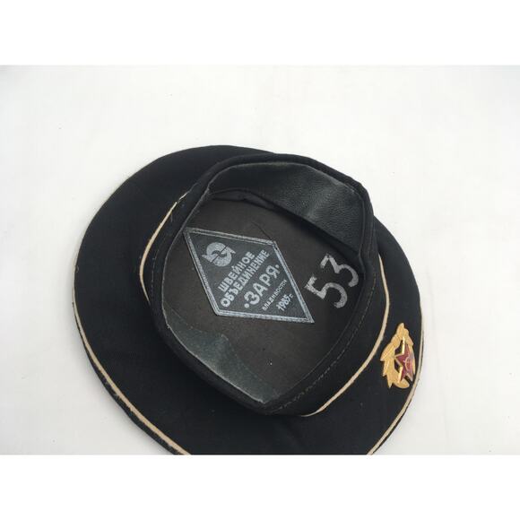 Soviet USSR Russian Military Navy Uniform Cap w/o Ribbons 1985 Size 53 - Picture 2 of 5
